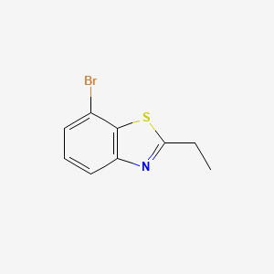 molecular formula C9H8BrNS B13118430 7-Bromo-2-ethylbenzo[d]thiazole 