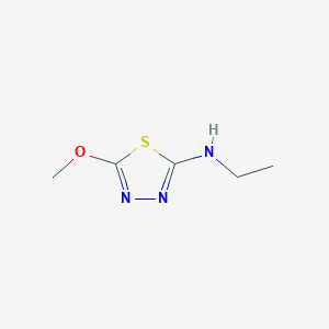 molecular formula C5H9N3OS B13118474 N-ethyl-5-methoxy-1,3,4-thiadiazol-2-amine 