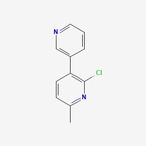 molecular formula C11H9ClN2 B13118483 2-Chloro-6-methyl-3,3'-bipyridine 