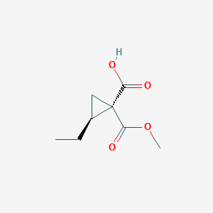 (1R,2S)-2-Ethyl-1-(methoxycarbonyl)cyclopropane-1-carboxylicacid