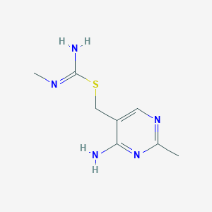 (4-amino-2-methylpyrimidin-5-yl)methyl N'-methylcarbamimidothioate