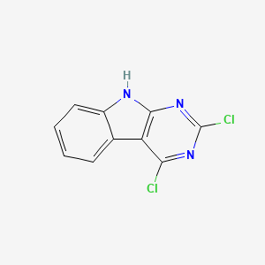 molecular formula C10H5Cl2N3 B13118550 2,4-Dichloro-9H-pyrimido[4,5-b]indole 