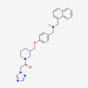 1-(3-((4-((Methyl(naphthalen-1-ylmethyl)amino)methyl)phenoxy)methyl)piperidin-1-yl)-2-(1H-1,2,4-triazol-1-yl)ethanone