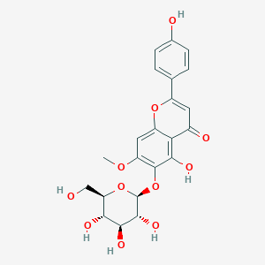 5-Hydroxy-2-(4-hydroxyphenyl)-7-methoxy-6-(((2S,3R,4S,5S,6R)-3,4,5-trihydroxy-6-(hydroxymethyl)tetrahydro-2H-pyran-2-yl)oxy)-4H-chromen-4-one