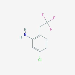 molecular formula C8H7ClF3N B13118691 5-Chloro-2-(2,2,2-trifluoroethyl)benzenamine 