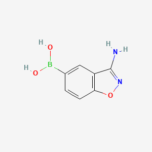 molecular formula C7H7BN2O3 B13118723 (3-Aminobenzo[d]isoxazol-5-yl)boronicacid 