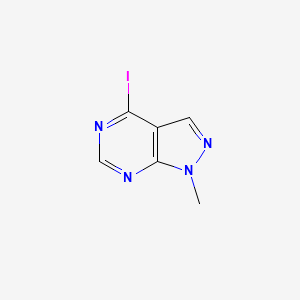 molecular formula C6H5IN4 B13118746 4-Iodo-1-methyl-1H-pyrazolo[3,4-d]pyrimidine 