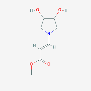 molecular formula C8H13NO4 B13118750 Methyl3-(3,4-dihydroxypyrrolidin-1-yl)acrylate 