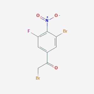 2-Bromo-1-(3-bromo-5-fluoro-4-nitrophenyl)ethanone