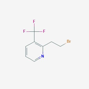 molecular formula C8H7BrF3N B13118777 2-(2-Bromoethyl)-3-(trifluoromethyl)pyridine 