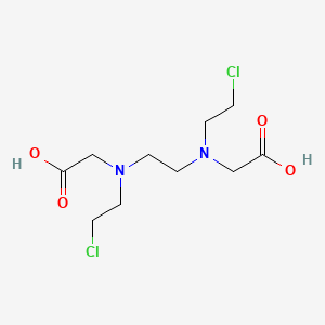 molecular formula C10H18Cl2N2O4 B13118789 2,2'-(Ethane-1,2-diylbis((2-chloroethyl)azanediyl))diacetic acid 