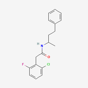 molecular formula C18H19ClFNO B13118832 2-(2-chloro-6-fluorophenyl)-N-(4-phenylbutan-2-yl)acetamide 