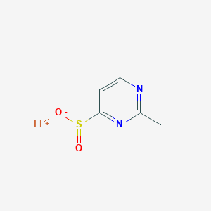 molecular formula C5H5LiN2O2S B13118858 Lithium2-methylpyrimidine-4-sulfinate 