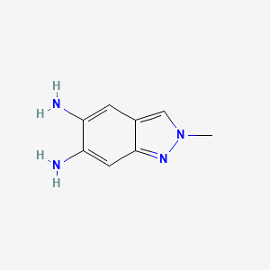 molecular formula C8H10N4 B13118875 2-Methyl-2H-indazole-5,6-diamine 