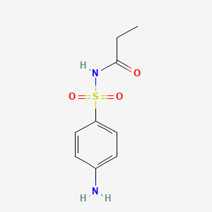 molecular formula C9H12N2O3S B13118926 N-(4-aminophenyl)sulfonylpropanamide CAS No. 7007-06-9