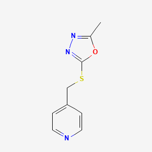 2-Methyl-5-((pyridin-4-ylmethyl)thio)-1,3,4-oxadiazole