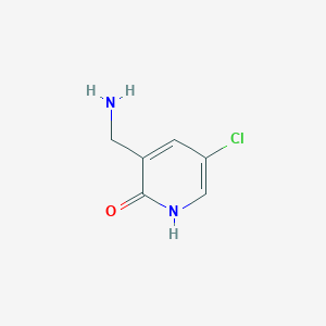 molecular formula C6H7ClN2O B13118943 3-(Aminomethyl)-5-chloropyridin-2-ol 