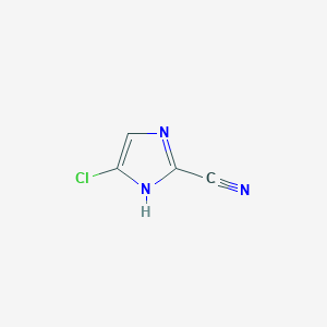 molecular formula C4H2ClN3 B13118970 5-chloro-1H-imidazole-2-carbonitrile CAS No. 120118-15-2