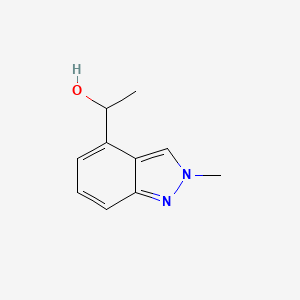 molecular formula C10H12N2O B13118980 1-(2-Methyl-2H-indazol-4-yl)ethanol 