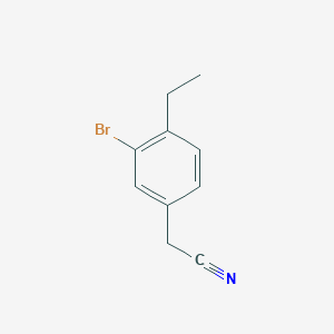 molecular formula C10H10BrN B13118993 2-(3-Bromo-4-ethylphenyl)acetonitrile 