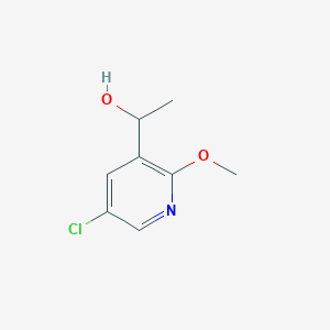 molecular formula C8H10ClNO2 B13119006 1-(5-Chloro-2-methoxypyridin-3-yl)ethanol 