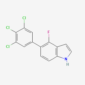 4-Fluoro-5-(3,4,5-trichlorophenyl)indole