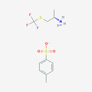 molecular formula C11H16F3NO3S2 B13119069 (2S)-1-[(trifluoromethyl)sulfanyl]propan-2-aminium4-methylbenzenesulfonate 