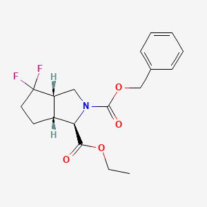 2-O-benzyl 3-O-ethyl (3R,3aR,6aS)-6,6-difluoro-1,3,3a,4,5,6a-hexahydrocyclopenta[c]pyrrole-2,3-dicarboxylate