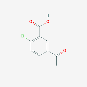 molecular formula C9H7ClO3 B13119120 5-Acetyl-2-chlorobenzoic acid 