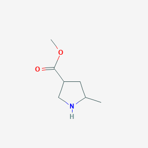 3-Pyrrolidinecarboxylic acid, 5-methyl-, methyl ester