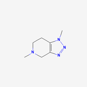 molecular formula C7H12N4 B13119142 1,5-Dimethyl-4,5,6,7-tetrahydro-1H-[1,2,3]triazolo[4,5-c]pyridine 