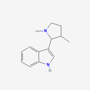 molecular formula C14H18N2 B13119169 3-(1,3-dimethylpyrrolidin-2-yl)-1H-indole 