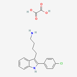 molecular formula C20H21ClN2O4 B13119171 4-(2-(4-Chlorophenyl)-1H-indol-3-yl)butan-1-amine oxalate 