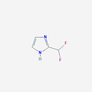 molecular formula C4H4F2N2 B13119179 2-(Difluoromethyl)-1H-imidazole 