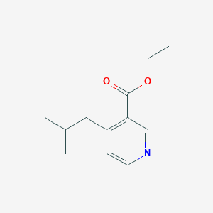 molecular formula C12H17NO2 B13119198 Ethyl4-isobutylnicotinate 