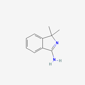 molecular formula C10H12N2 B13119241 1,1-Dimethyl-1h-isoindol-3-amine 