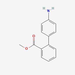 molecular formula C14H13NO2 B13119329 4'-Amino-biphenyl-2-carboxylic acid methyl ester 