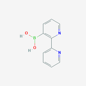 molecular formula C10H9BN2O2 B13119346 2,2'-Bipyridine-3-boronic acid 