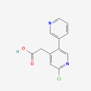 2-(2-Chloro-5-pyridin-3-ylpyridin-4-yl)acetic acid