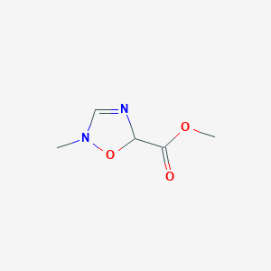 molecular formula C5H8N2O3 B13119409 Methyl 2-methyl-2,5-dihydro-1,2,4-oxadiazole-5-carboxylate 