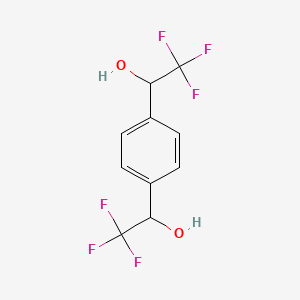 molecular formula C10H8F6O2 B13119441 1,1'-(1,4-Phenylene)bis(2,2,2-trifluoroethanol) 