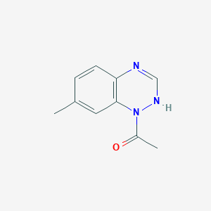 molecular formula C10H11N3O B13119449 1-(7-Methylbenzo[e][1,2,4]triazin-1(2H)-yl)ethanone 