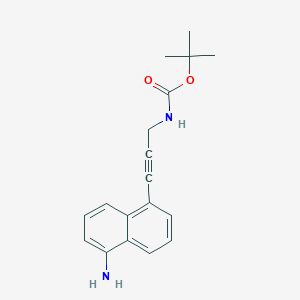 molecular formula C18H20N2O2 B13119450 tert-Butyl (3-(5-aminonaphthalen-1-yl)prop-2-yn-1-yl)carbamate 