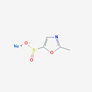 molecular formula C4H4NNaO3S B13119467 Sodium2-methyloxazole-5-sulfinate 