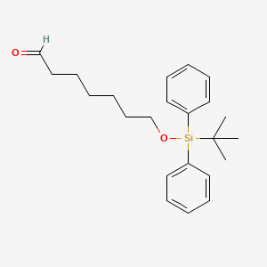 molecular formula C23H32O2Si B1311948 7-(叔丁基二苯基硅氧基)庚醛 CAS No. 147974-19-4