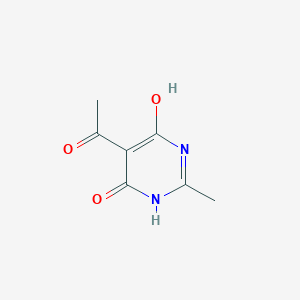 molecular formula C7H8N2O3 B13119481 5-Acetyl-6-hydroxy-2-methylpyrimidin-4(1H)-one 