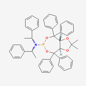 (3aR,8aR)-2,2-Dimethyl-4,4,8,8-tetraphenyl-N,N-bis((R)-1-phenylethyl)tetrahydro-[1,3]dioxolo[4,5-e][1,3,2]dioxaphosphepin-6-amine