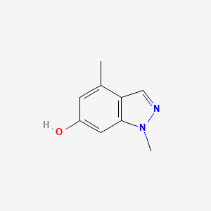 molecular formula C9H10N2O B13119497 1,4-Dimethyl-1H-indazol-6-ol 