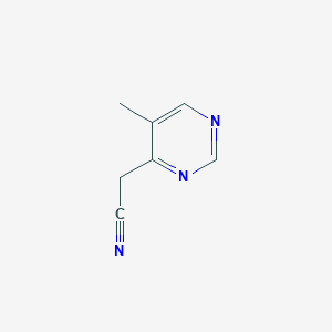 molecular formula C7H7N3 B13119529 2-(5-Methylpyrimidin-4-yl)acetonitrile 