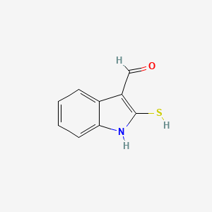 molecular formula C9H7NOS B1311953 2-sulfanyl-1H-indole-3-carbaldehyde CAS No. 183946-30-7